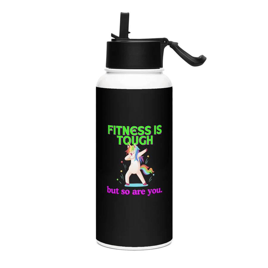 FITNESS IS TOUGH BUT SO ARE YOU WATER BOTTLE product image (1)