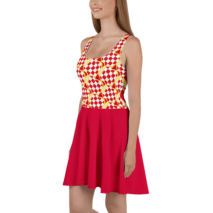 Crested Checkerboard Skater Dress product image (1)
