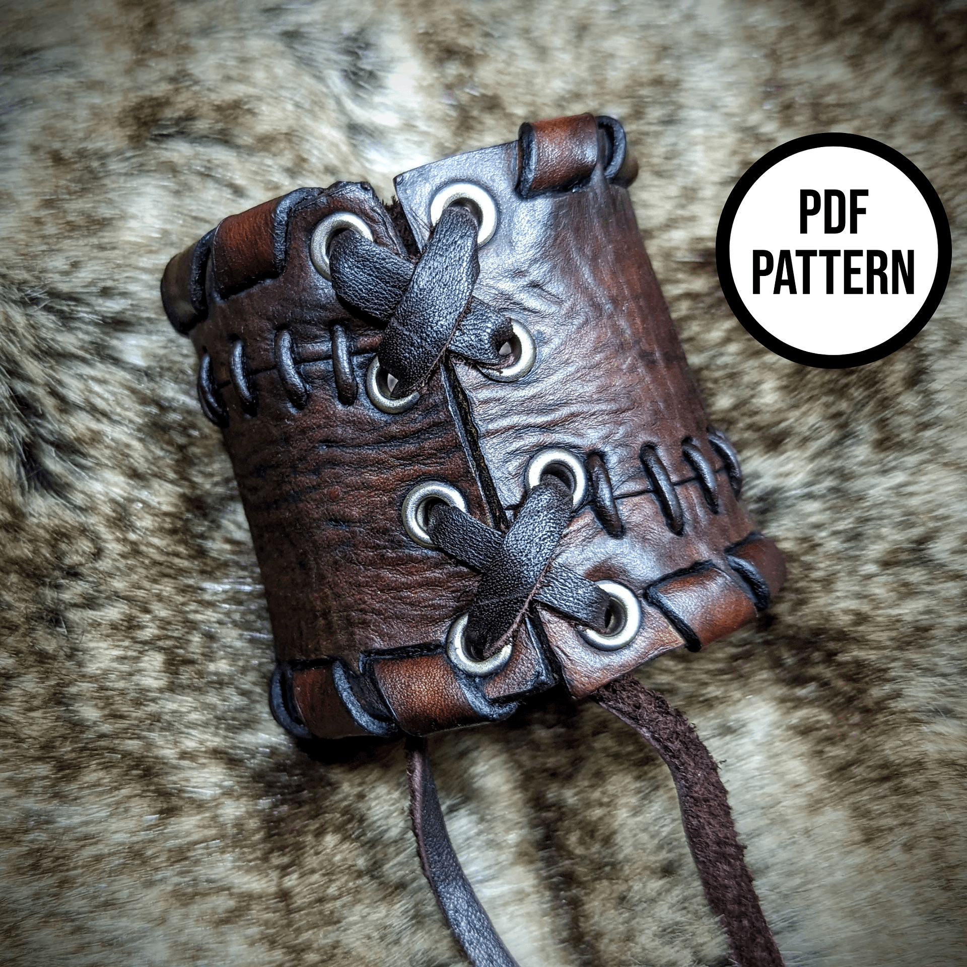 Floki Leather Cuff - Everyday Cosplay PDF Pattern for Leatherwork product image (4)