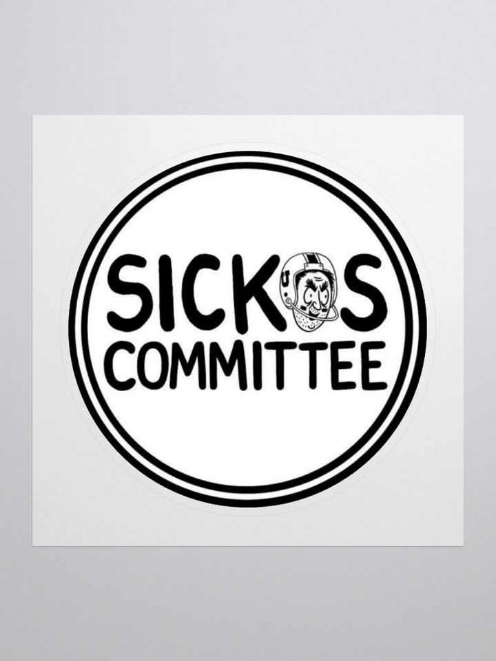 Sickos Committee Circle Logo Sticker with Helmet product image (1)