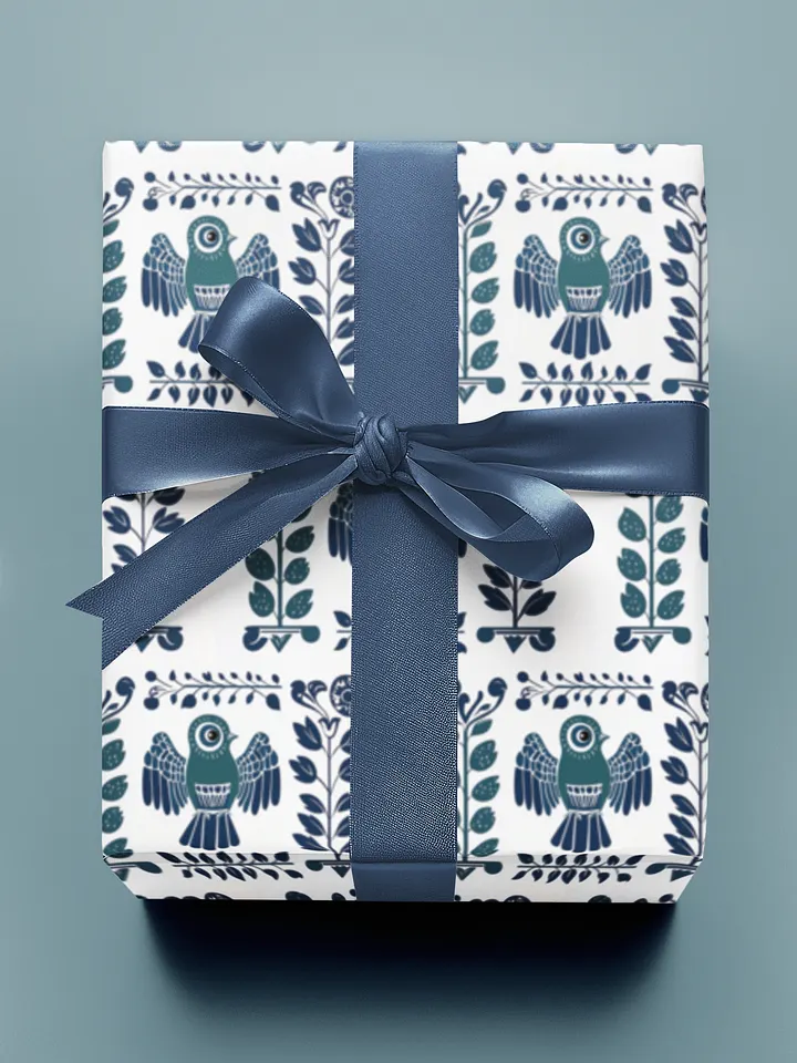 Folk Art Bird Wrapping Paper – A Touch of Tradition product image (1)