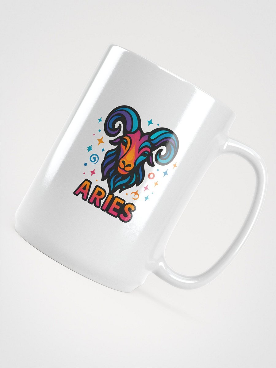 Aries Zodiac Sign Mug – Bold & Fiery Psychedelic Horoscope Design 1 product image (4)