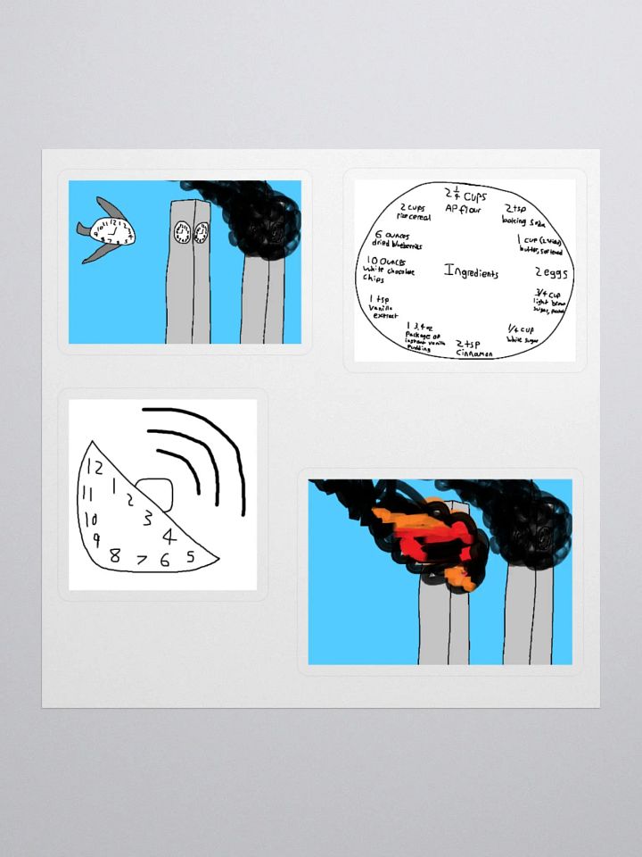 9/11, Girlfriend Cookie, Wifi Boob Clock Stickers product image (3)