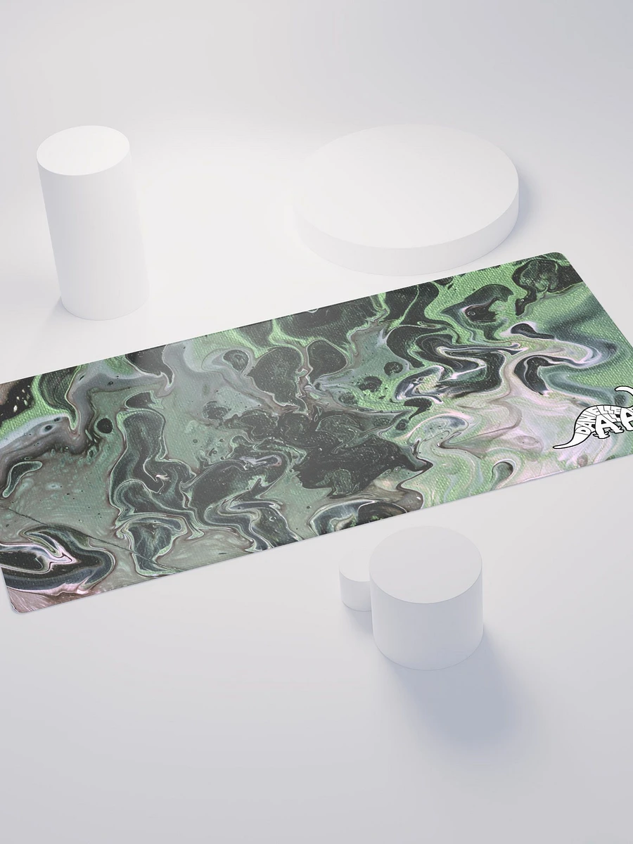 Metallic Green Fluid Acrylic Big Desk Mat (36'' x 18'') product image (4)