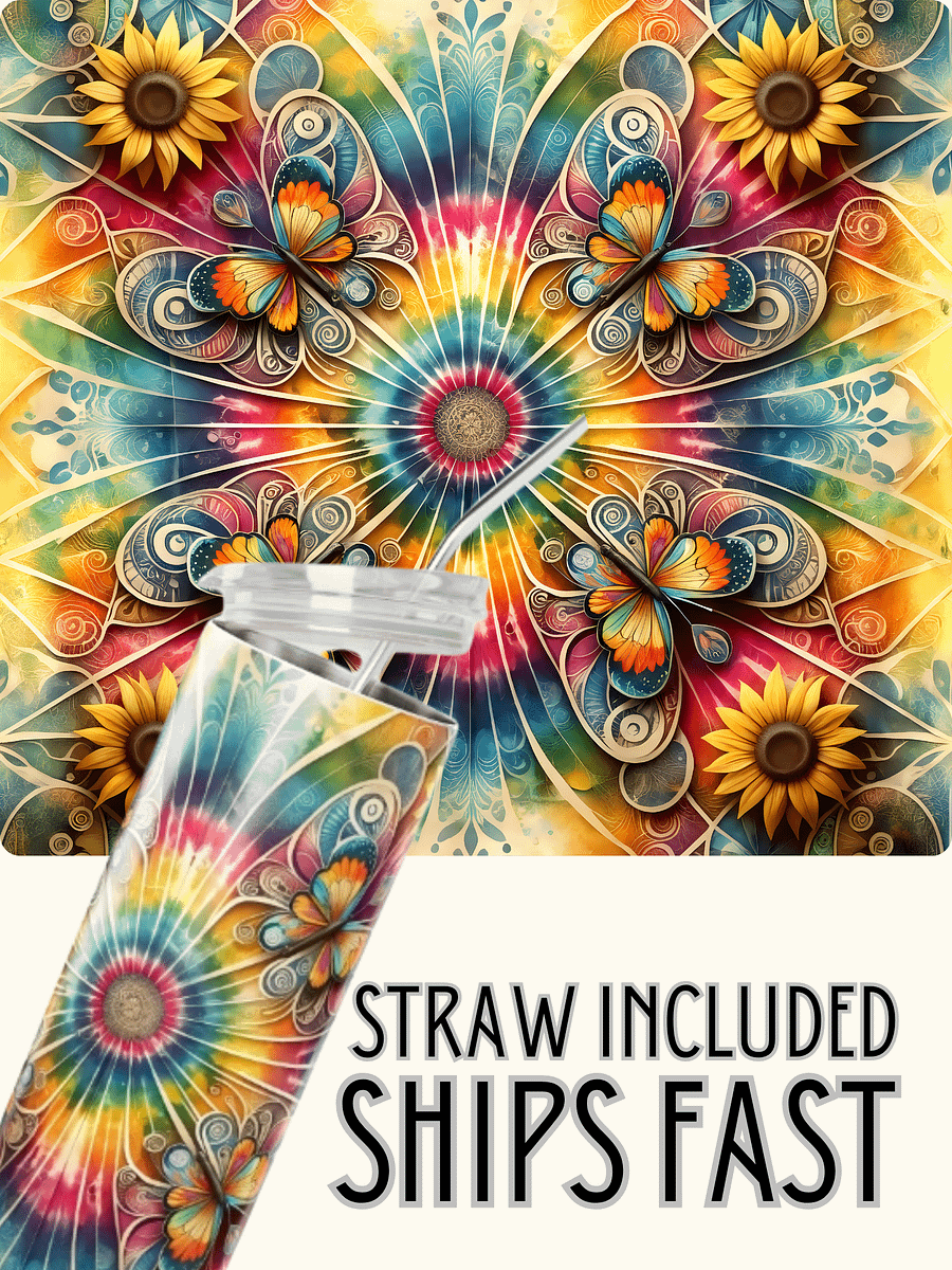 Butterfly Kaleidoscope Stainless Steel Tumbler product image (1)