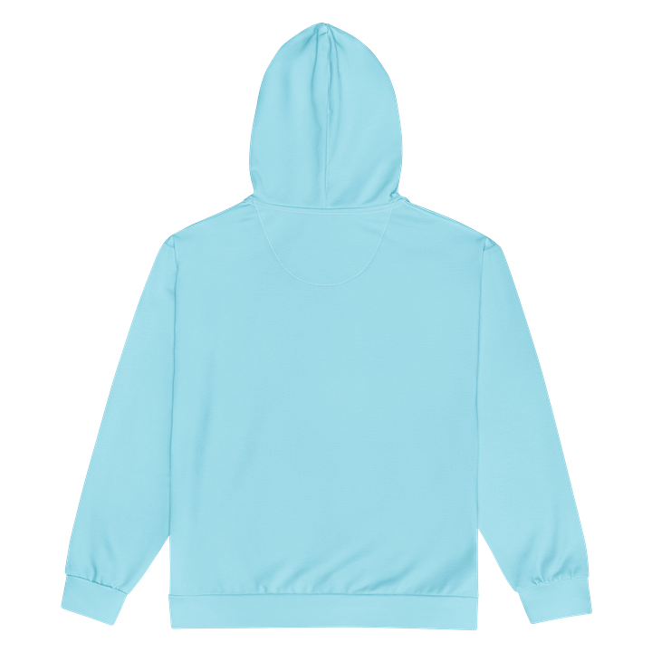 Salt Lake City Ice Blue Solid Color Eco Friendly Unisex Zip Hoodie product image (2)