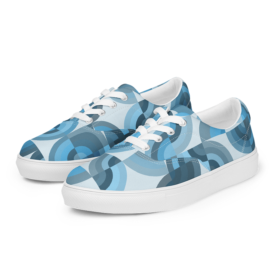 Ethereal Blue Geometric Canvas Shoes product image (5)