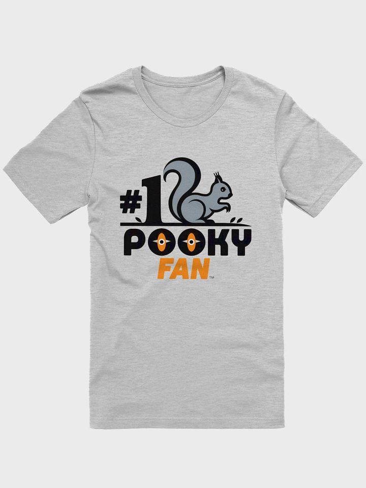 Super Soft and Flattering Tee: #1 pooky fan, orange, grey and black with simplistic squirrel on a branch product image (1)