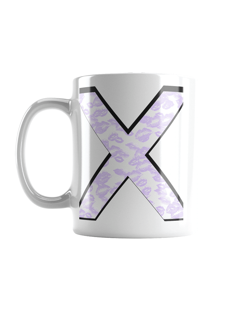 White X Lilac Lipstick Kisses | Glossy White Mug product image (3)