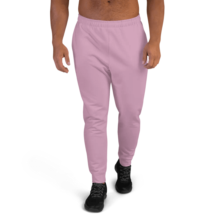 Plain Lilac Purple Soft Summer Recycled Polyester Premium Men's Joggers by Treasure Pie product image (1)