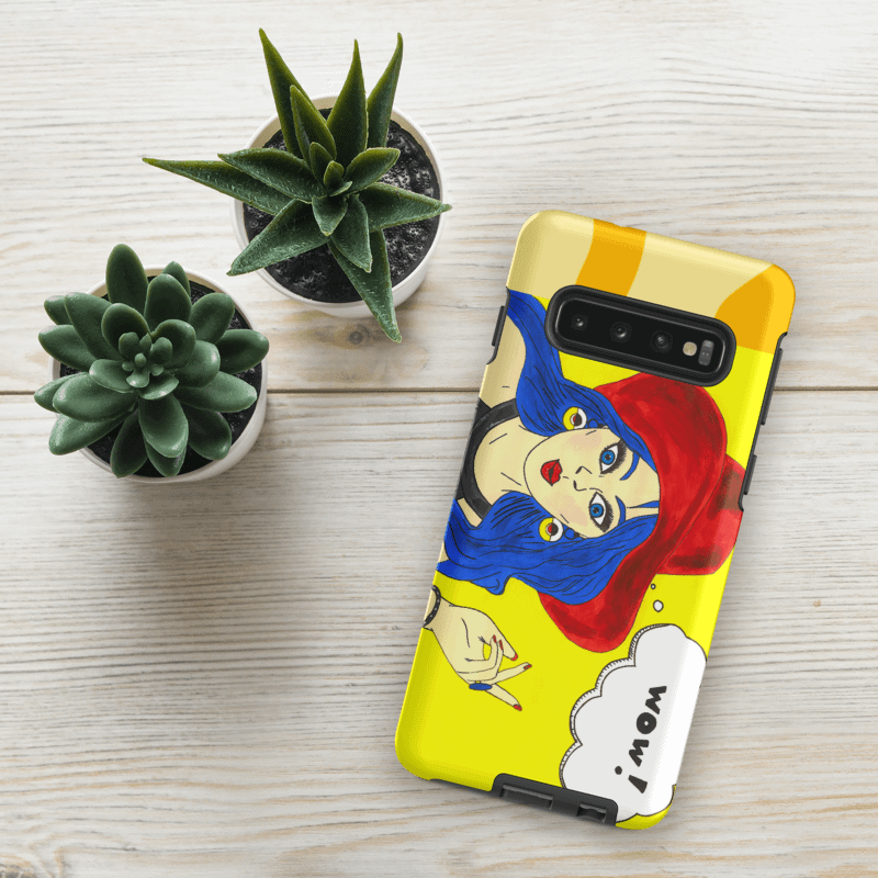 Pop art girl (art by Dina R.) acrylic painting picture - Tough Case for Samsung product image (25)