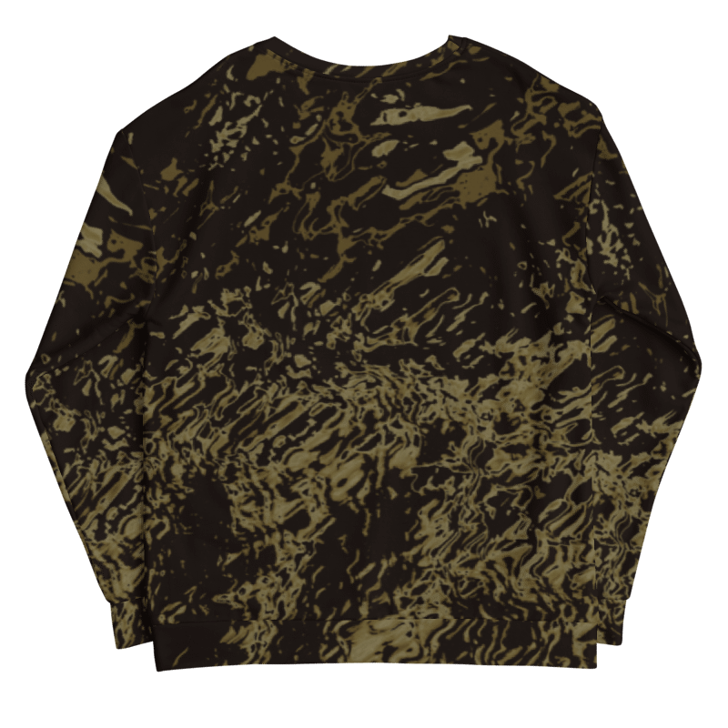 Abstract Brown and Black Marble Effect Unisex All Over Print Sweatshirt product image (10)