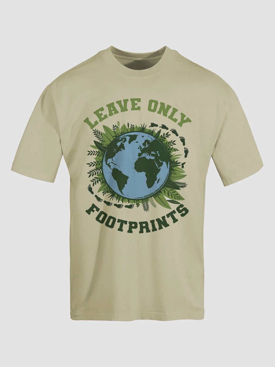 Leave Only Footprints, Care for Our Planet Oversized T-Shirt product image (14)