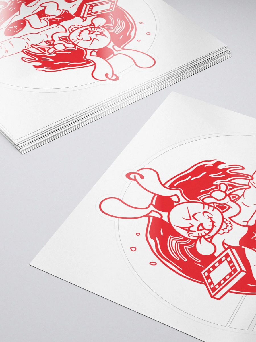 Weirder Stuff Collection - Surfer-Hare Pizza Kiss Cut Sticker product image (6)