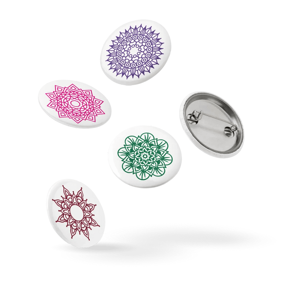 set of Pin buttons (Mandalas) product image (14)
