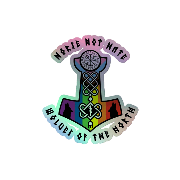 Wolves of The North Kindred - Norse Not Hate - Holographic Sticker product image (2)