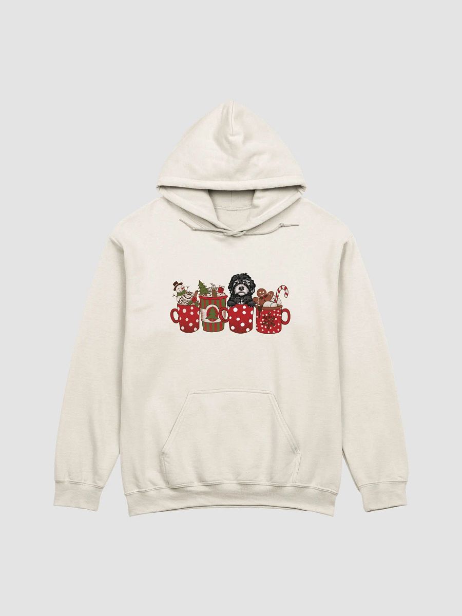 Cute Cavapoo in a Christmas Cup Hooded Sweatshirt | Funny Christmas Pup in a Cup product image (19)