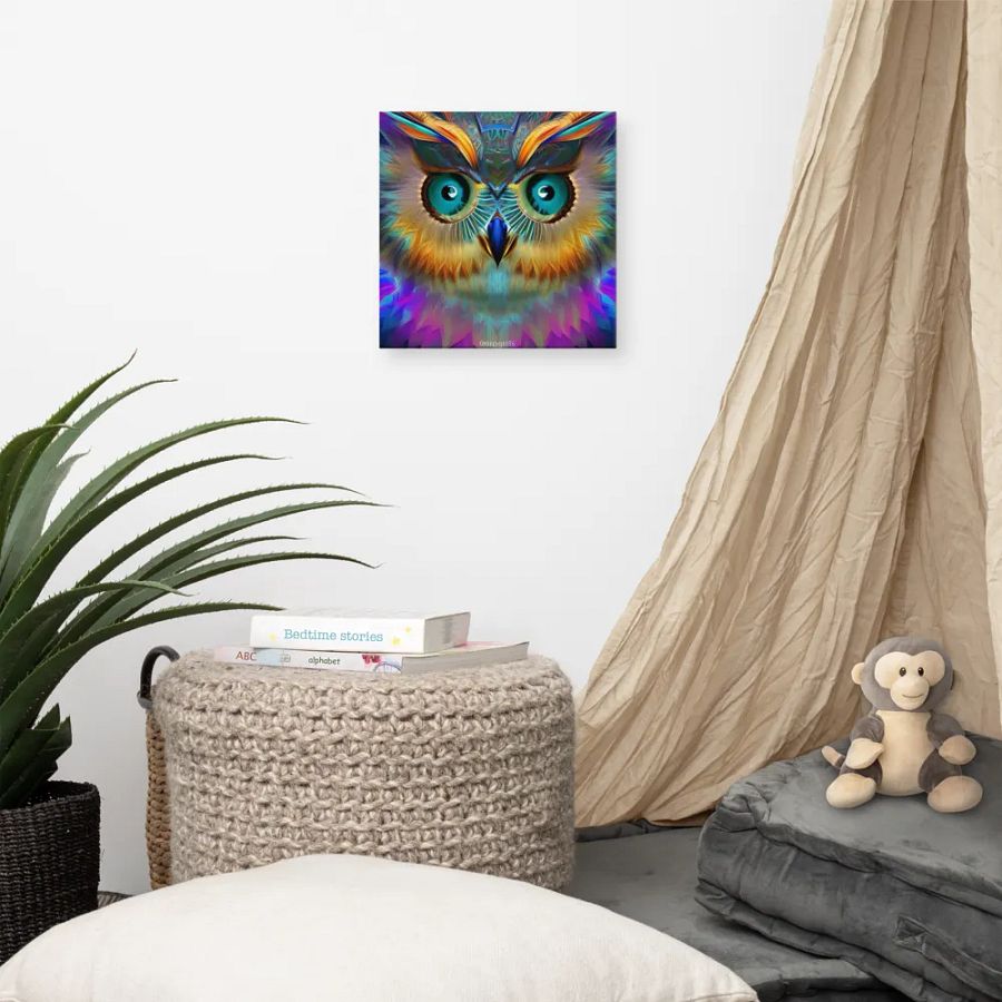 Fantasy Fractal Owl Art - v15 product image (7)