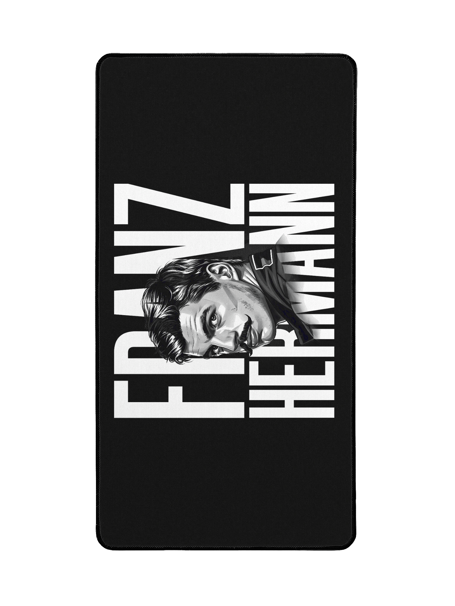 Franz Hermann Max Verstappen Meme Desk Mat - F1 Nürburgring Legend Black & White Art product image (2)