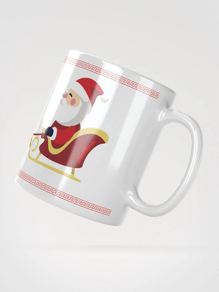 Santa clause Mug with Reindeer white shiny mug product image (6)