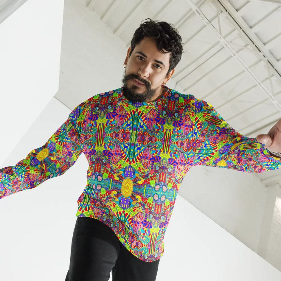 Abstract Doodle Creatures Unisex All Over Print Sweatshirt product image (1)