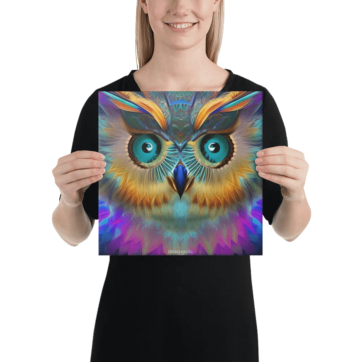 Fantasy Fractal Owl Art - v15 product image (2)