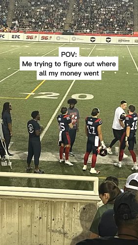 Understanding where all the money went lol #twitch #twitchstreamer #twitchaffiliate #cfl #canada #alouettes #mtlals #football...