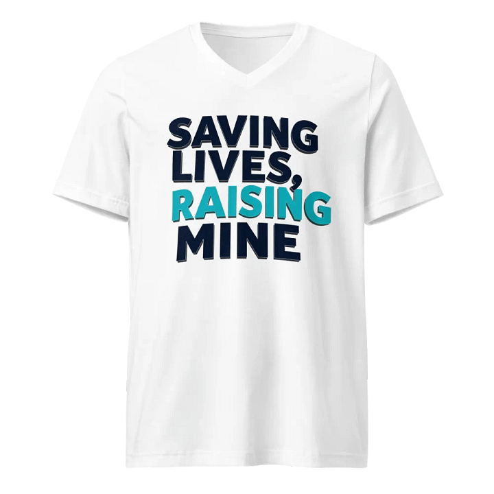 Saving Lives, Raising Mine V-Neck Tee product image (1)