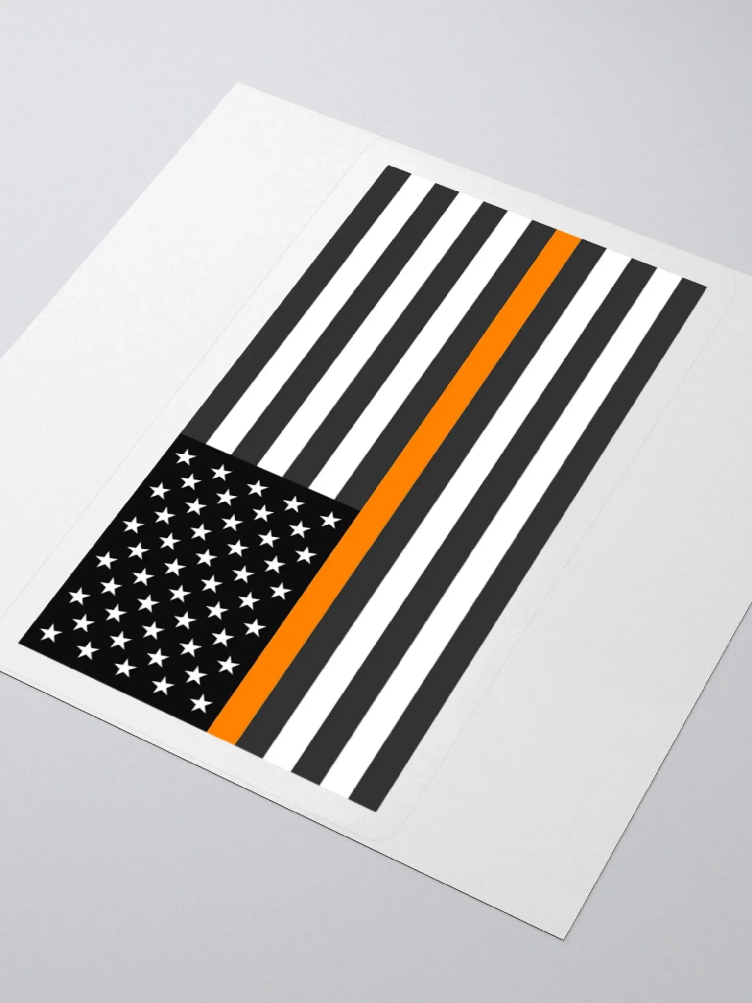 Orange Stripe American Flag Sticker product image (11)