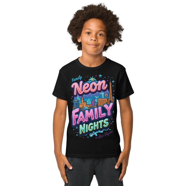 Neon Nights Las Vegas Youth Sports Tee product image (1)