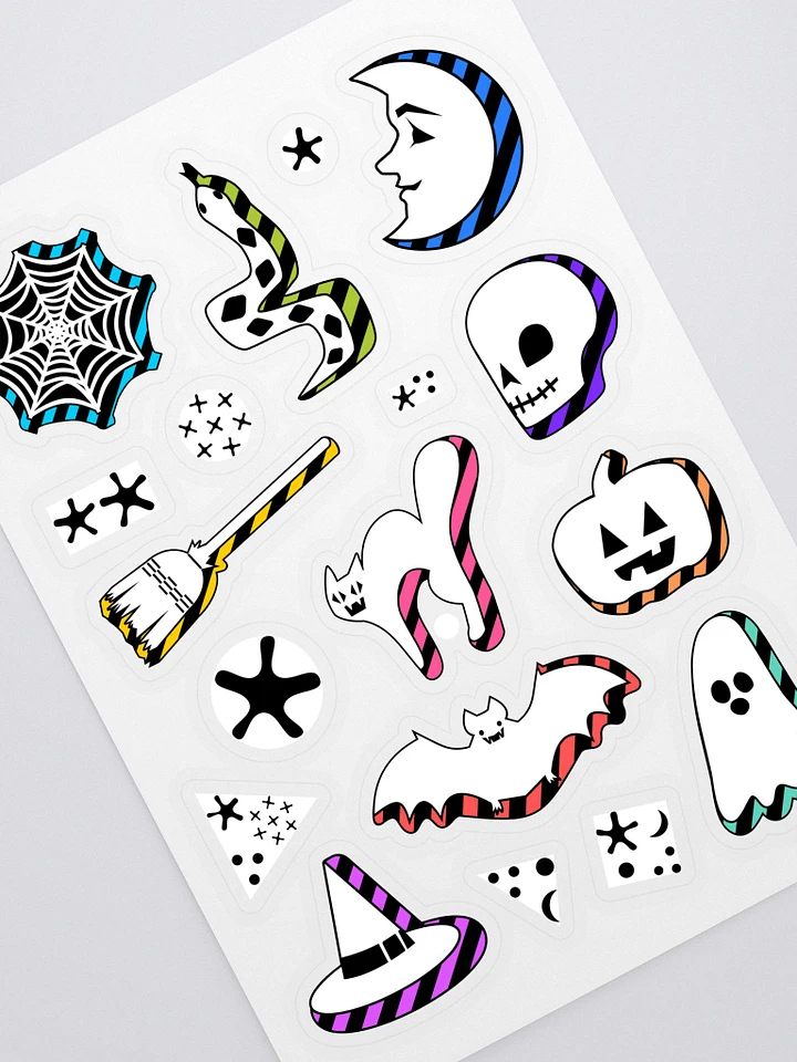 Black & White & Spoopy All Over Sticker Sheet product image (1)