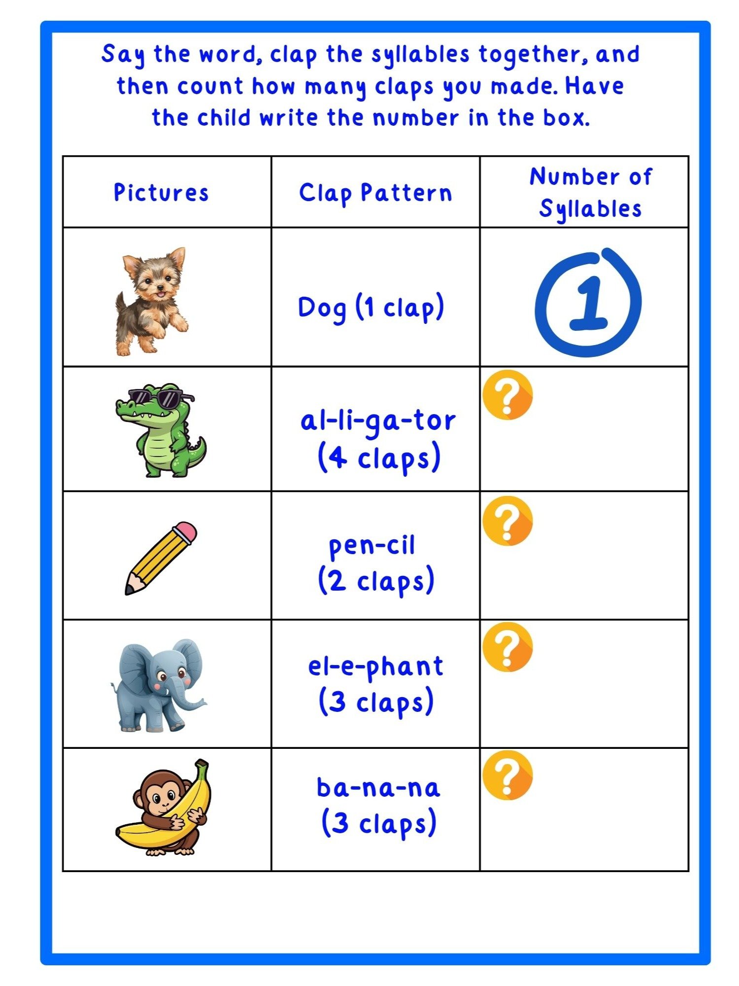 Phonological Awareness Worksheets product image (4)