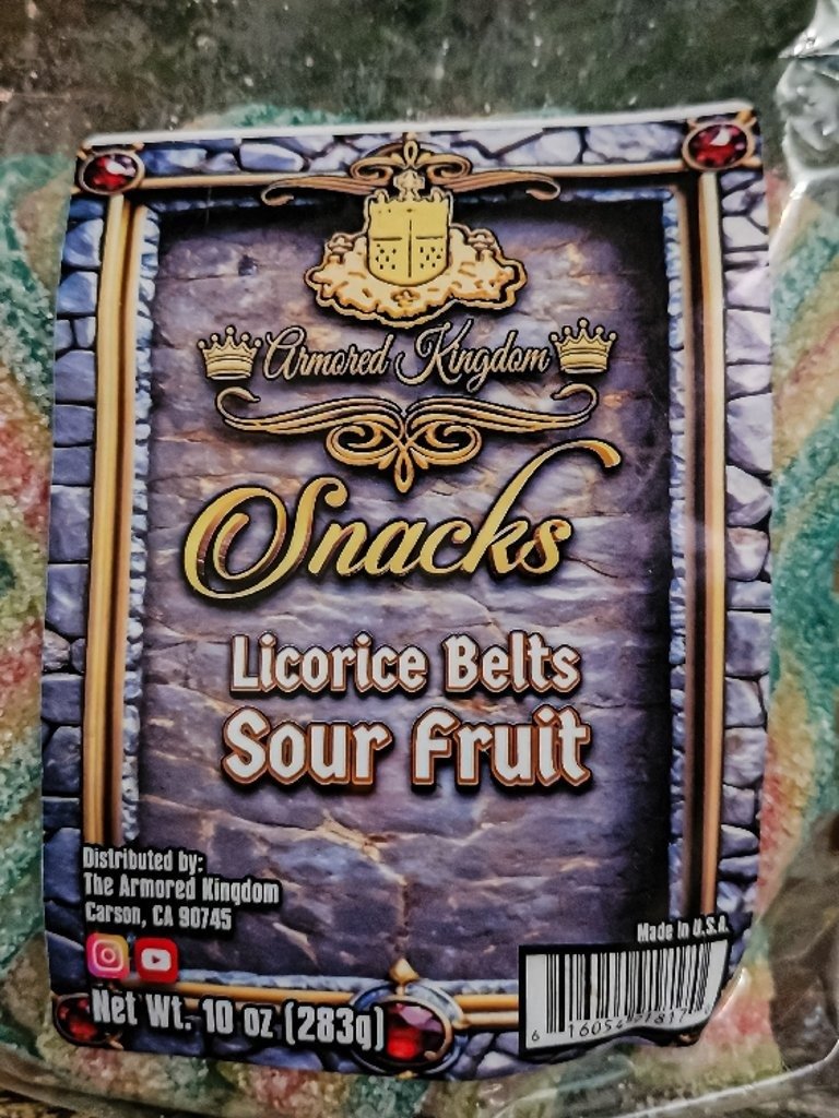 The Armored Kingdom Sour Fruit Combo Licorice Belts-Watermelon Strawberry & Blue Raspberry product image (5)