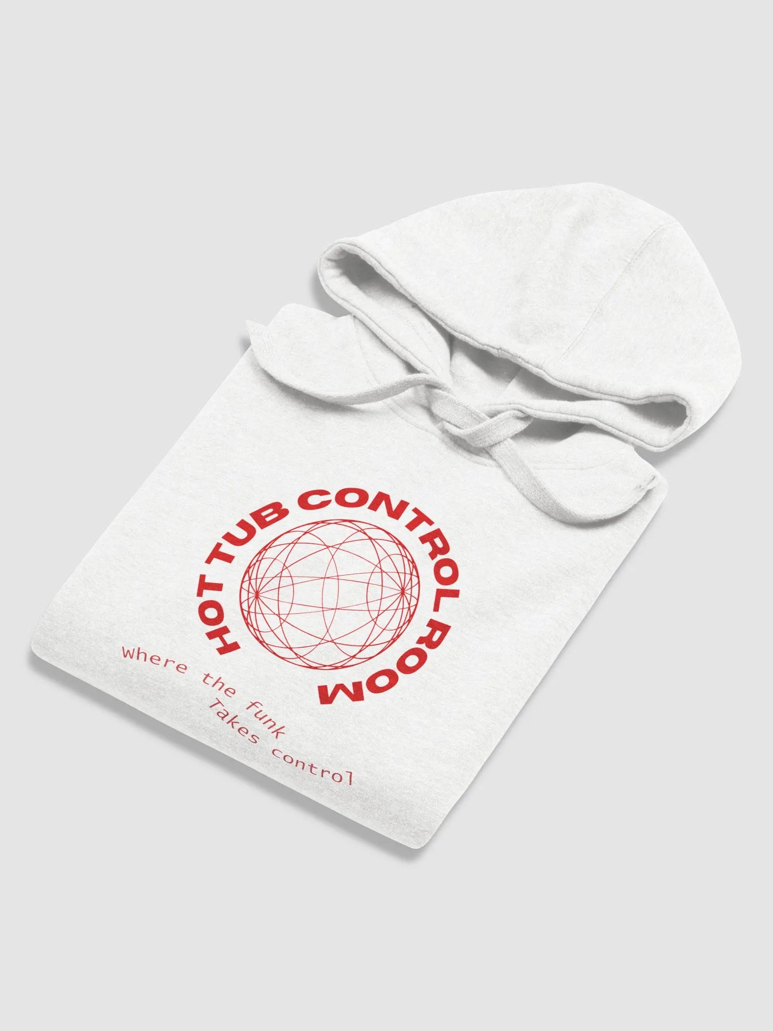 Logo hoodie white/red product image (6)
