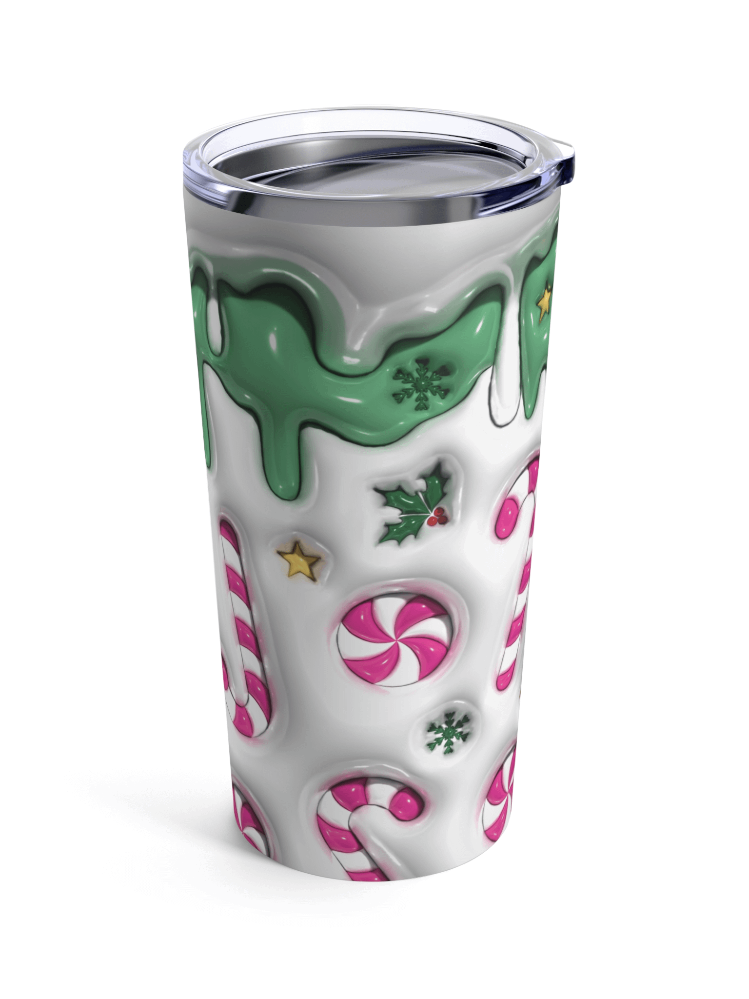 Pink Candy Cane Stainless Steel Tumbler product image (6)