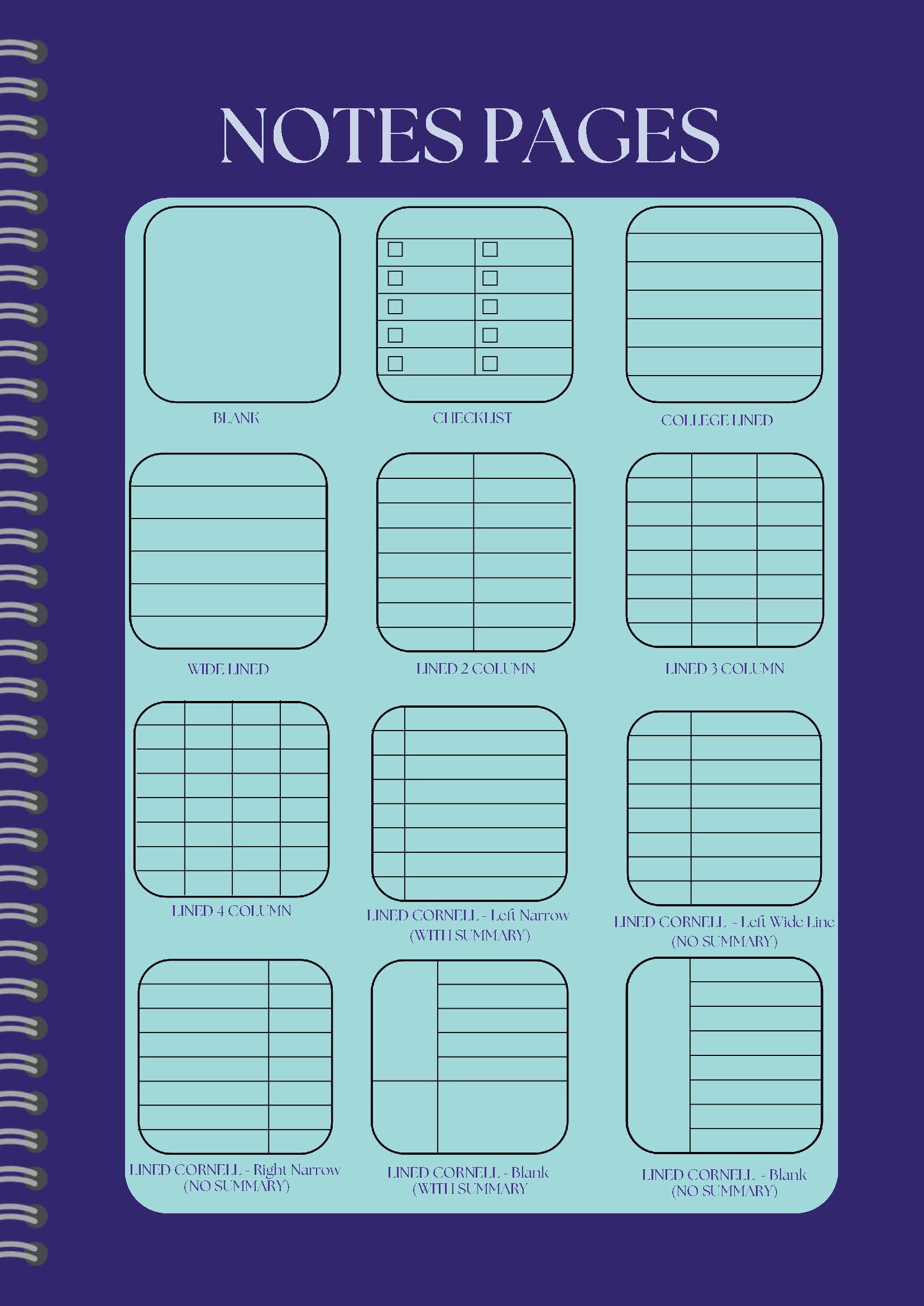 Detailed Undated Planner - Abstract Purple Marble product image (10)