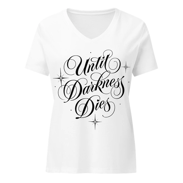 Until Darkness Dies (simple design) Bella+Canvas Women's Relaxed V-Neck T-Shirt product image (1)