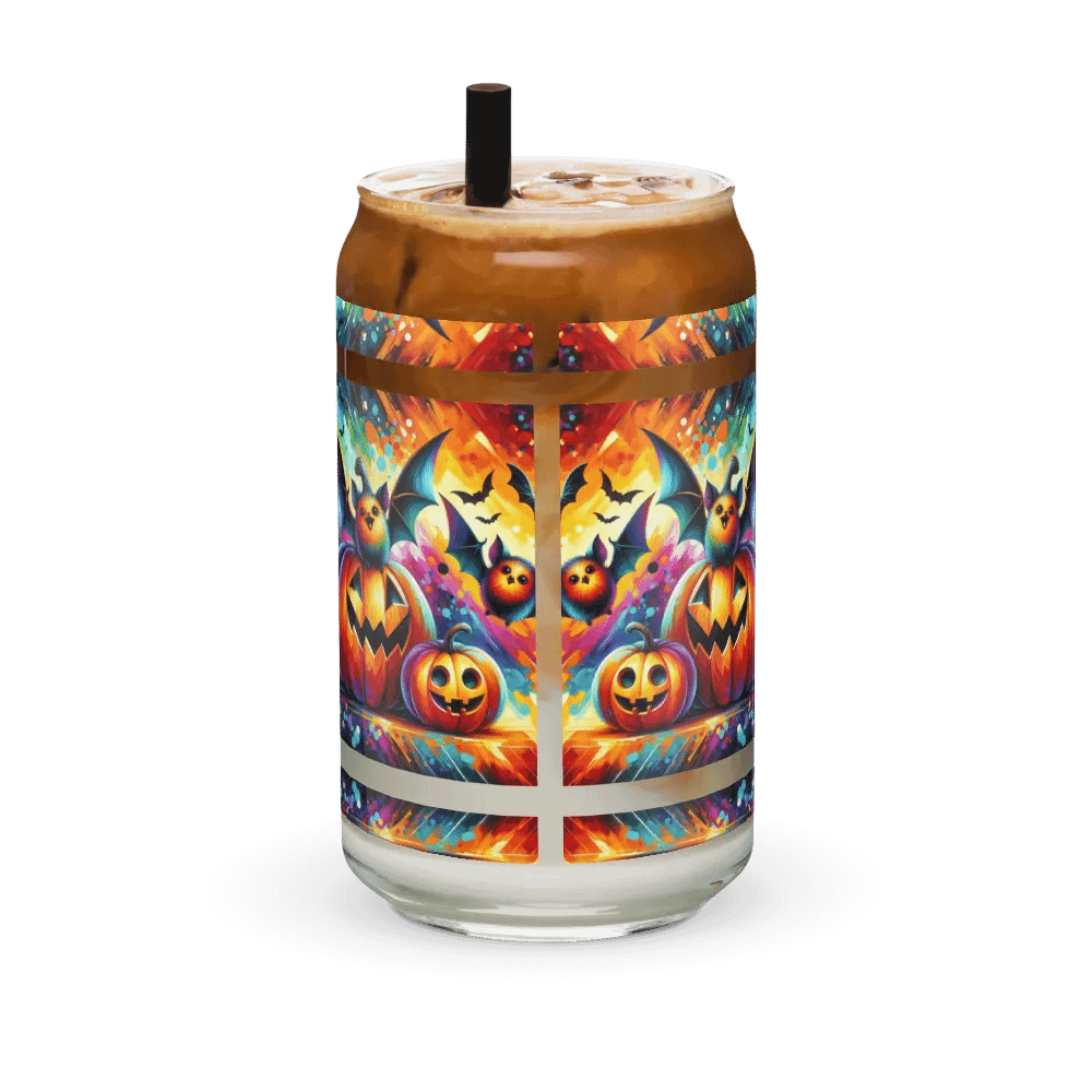 Beautiful Bats & Pumpkins Halloween Themed Glass product image (12)