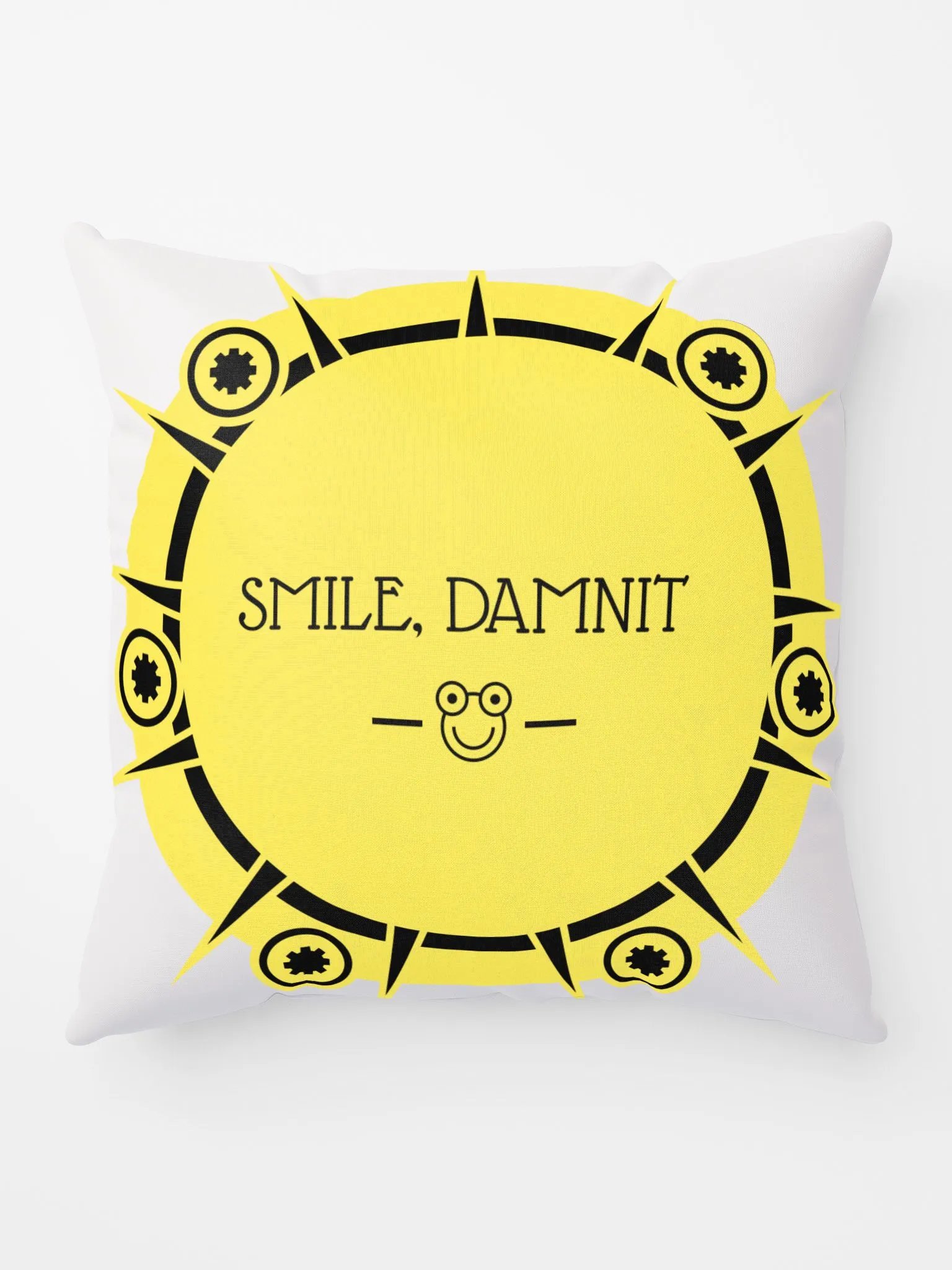SMILE, DAMNIT. STYLIZED PILLOW product image (9)