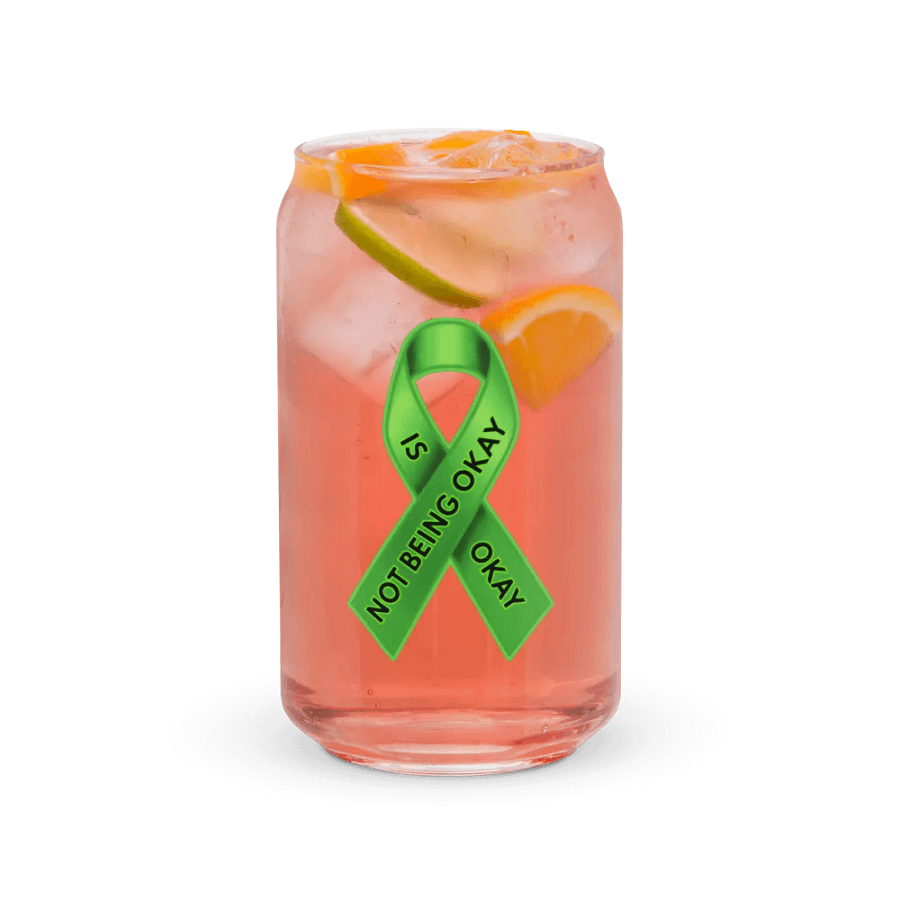 Green Ribbon Awareness Can-Shaped Glass product image (7)