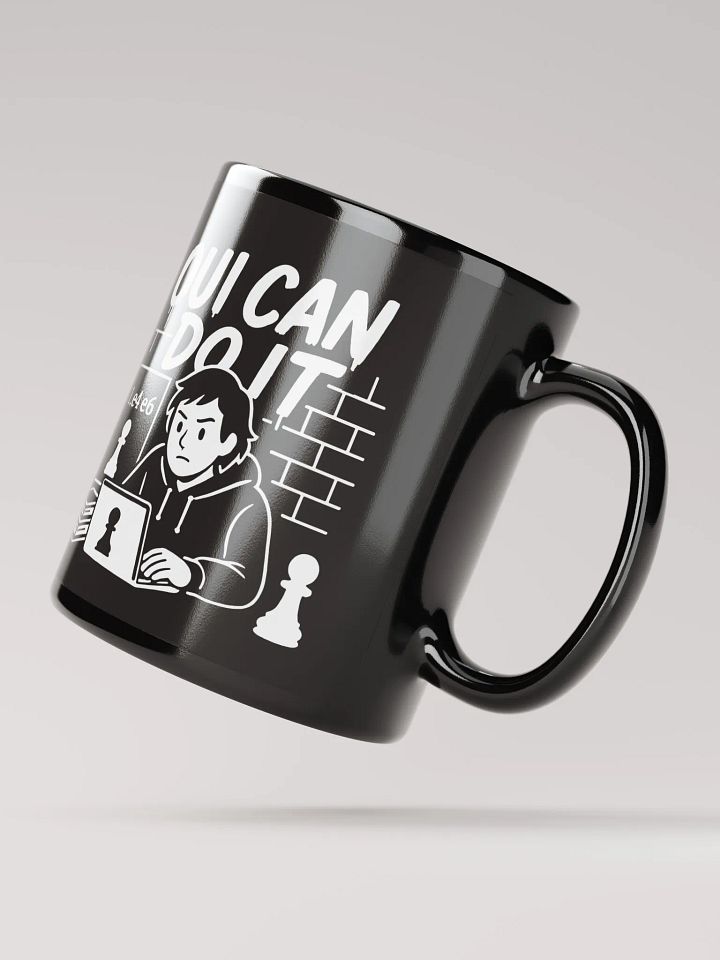 Oui Can Do It - Black Glossy Mug product image (4)