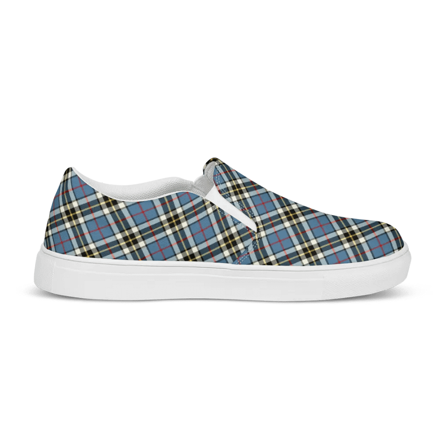 Thompson Blue Tartan Women's Slip-On Shoes product image (5)