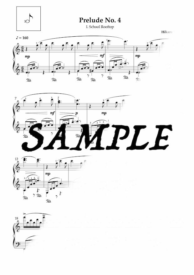 Prelude No. 4, I. School Rooftop - Digital Sheet Music product image (2)