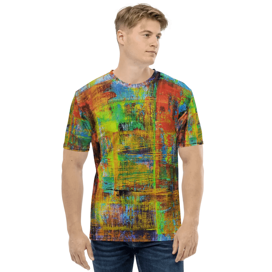 original artwork by b.reters, abstract squeegee technique printed on tshirt product image (2)