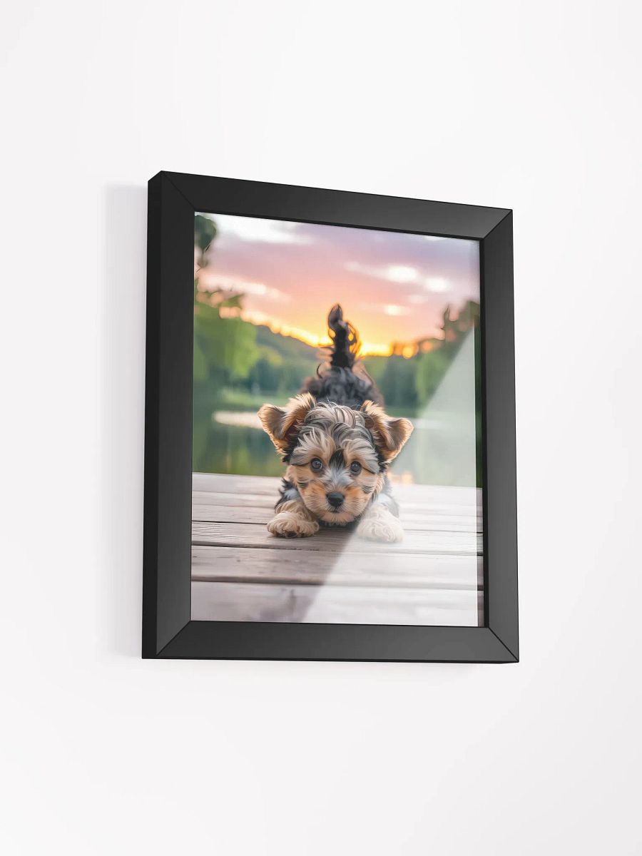 Sunset Pup Playtime Framed Poster product image (3)