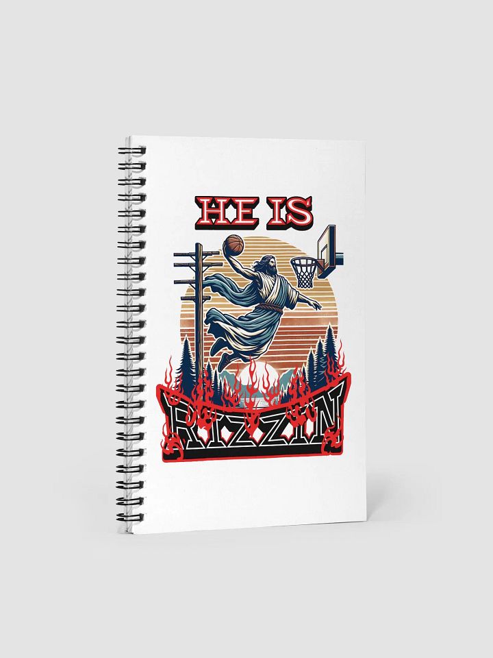 He Is Rizzin Basketball Jesus Slam Dunk Spiral Notebook product image (2)