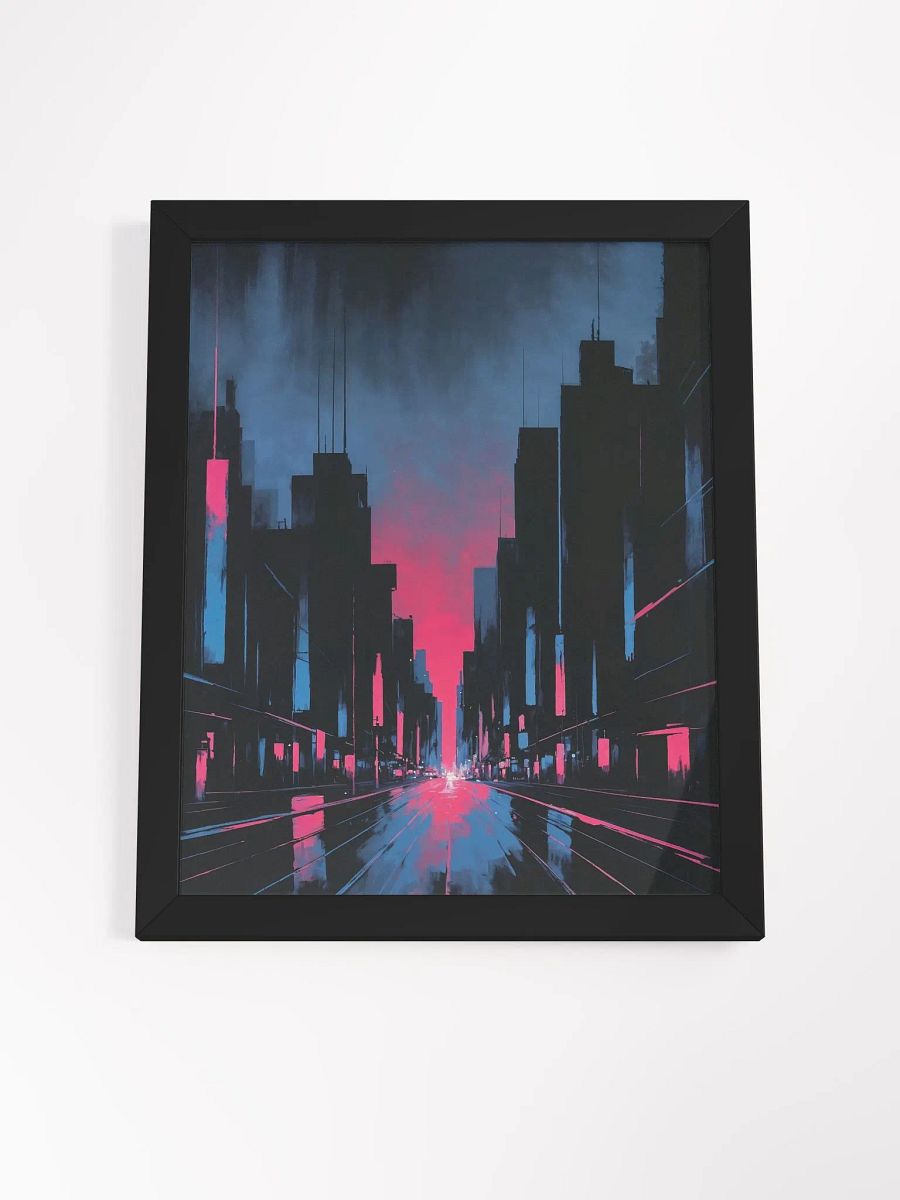 Crimson Nights Cityscape Framed Print product image (19)