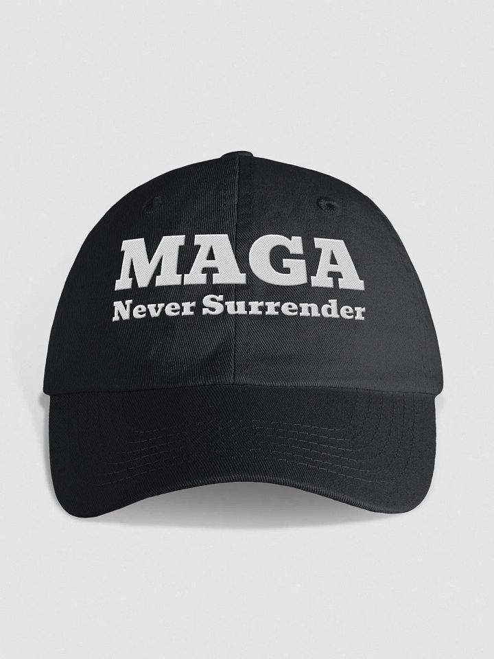 MAGA Never Surrender Youth Biowashed Dad Hat product image (1)