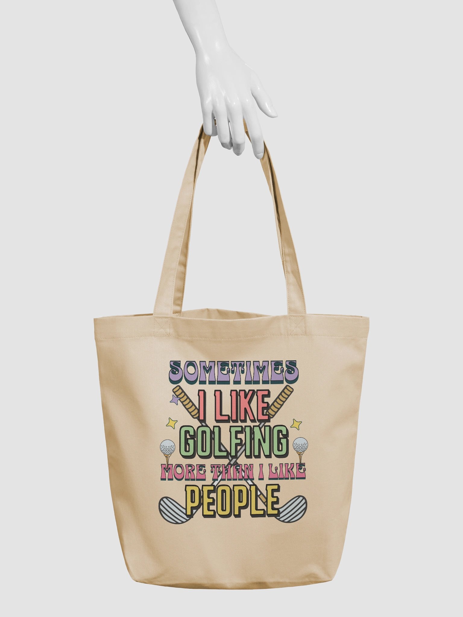 Sometimes I Like Golfing More Than I Like People Lover's Statement Tote product image (6)