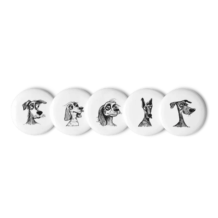Blackout Collection: Pin Button Set of Funny Dog Breed product image (1)